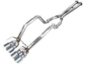 3020-42660 Awe Track Edition Exhaust For 05-08 Corvette C6 6.2 Base Chrome Quad Tips