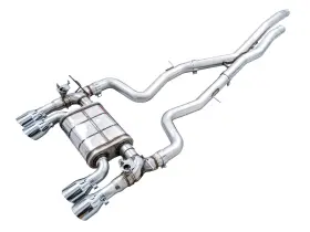 3025-42070 Awe Switchpath 3 Inch Exhaust For Bmw F80 F82 F83 M3 M4 Chrome Quad Tips