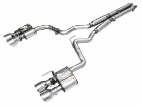 3025-42375 Awe Switchpath Catback With Quad Chrome Silver Tips For 24 Ford Mustang Dark Horse