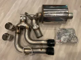 3010-23022 Awe Tuning Touring Axleback Exhaust With Black Tips For 12-20 Bmw 330/428i/430i
