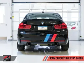 3010-32032 Awe Tuning Touring Edition Axle Back Exhaust 90mm Chrome Silver Tips For Bmw F3x 340i