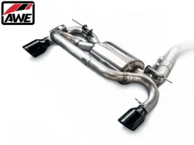 3010-33034 Awe Tuning Touring Axle-back Exhaust With Diamond Black Tips For 14-21 Bmw M235i/m240i