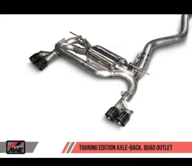 3010-43036 Awe Tuning Touring Edition Exhaust With Quad Black Tips For Bmw F3x N20/n26 328i/428i