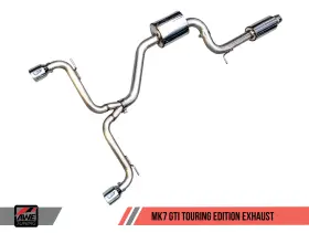 3015-33050 Awe Tuning Touring Edition Exhaust System Black Tip For 2015 Volkswagen Mk7 Gti