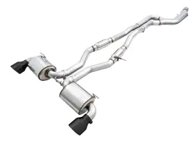 3015-33132 Awe Tuning Touring Edition Resonated Exhaust 5in Black Tips For 2020 Toyota Supra A90