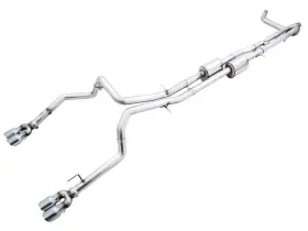 3015-42203 Awe Tuning For 4th Gen Gm 1500 6.2l 0fg Catback Split Rear Exit W/ Bumper Cutouts
