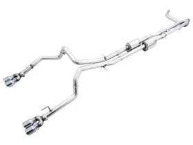 3015-42284 Awe Tuning For 22-23 Gmc Sierra 1500 At4x 6.2l 0fg Catback Split Dual Flat Bumper
