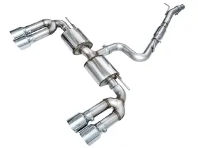 3015-42897 Awe Tuning For 22-24 Audi 8y S3 Touring Edition Exhaust - Chrome Silver Tips
