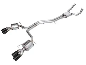 3015-43107 Awe Tuning Touring Edition Exhaust System Black Tips 20-24 Audi S7 Sportback S6 2.9l