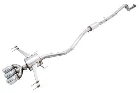 3015-52004 Awe Tuning Touring Edition Exhaust System Chrome Tips For 17-21 Honda Civic Type R