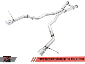 3020-32061 Awe Tuning Track Edition Exhaust Chrome Silver Tips For 2020 Jeep Grand Cherokee Srt