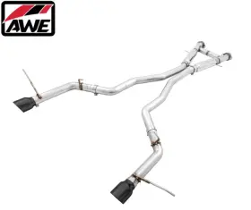 3020-33051 Awe Tuning Track Exhaust-black Tips For 14-21 Jeep Grand Cherokee Srt