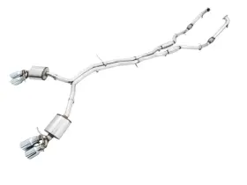 3020-42056 Awe Tuning Touring Exhaust For 18-24 Audi S5 Sportback B9 3.0t Awd-4 Inch Chrome Tips