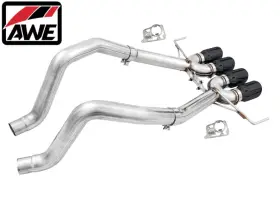 3020-43081 Awe Tuning Track 3 Inch Axle-back Exhaust Blk Tip For 14-19 Chevy Corvette Z06/zr1 Without Afm