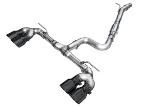 3020-43658 Awe Tuning Track Edition Exhaust Suite With Black Tips Fits 22-24 Volkswagen Golf R