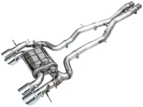 3025-42487 Awe Tuning For 23-24 Bmw G87 M2 Switchpath Exhaust-chrome Silver Tips