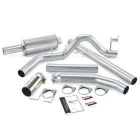 48636 Banks Power Fits 98-02 Dodge 5.9l Ext Cab Monster Exhaust System - Ss Single