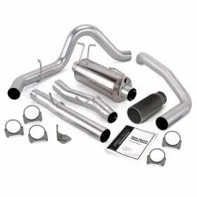48788-b Banks Power Monster Exhaust System 4-inch Single Exit Cerakote Black T