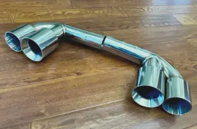 Ex-porsche-996-q Beluga Racing Porsche Carrera 99-05 911 996 C2 C4 Gt3 Awd Rwd Exhaust Muffler Bypass Quad Tips