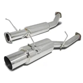 Ade006-cbk-ns13-s Bezt Stainless Steel 4 Inch Tip Muffler Catback Exhaust System For 89-94 Nissan 240sx S13