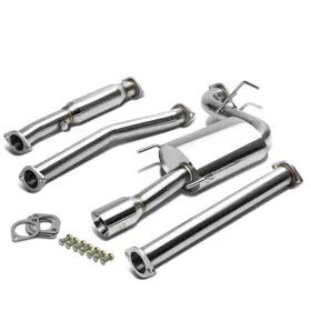 Ctbk-corola93-293 Bezt 3.5 Inch Rolled Tip Muffler Racing Catback Exhaust For 93-97 Corolla E100 4a/ 7a-fe