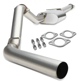 Ctbk-ctyu57l-292 Bezt 3 Inch Tip Muffler Stainless Catback Exhaust For 96-99 Gmc Yukon/ Chevy Tahoe 5.7 V8