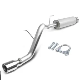 Ctbk-jlir02-295 Bezt 4.5 Inch Oval Core Muffler Tip Catback Exhaust System Fit 02-07 Jeep Liberty Kj T-409