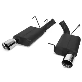Ctbk-ur005-12 Bezt 3.75 Inch Od Round Tip Muffler Axle Back Exhaust System For 13-14 Ford Mustang 5.0l