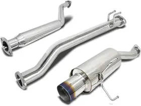Ebc-hc02si-08 Bezt 4 Inch Burnt Tip Catback Exhaust System Muffler For 02-05 Honda Civic Si Ep3 K20