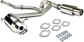 Ebc-ht02l4-23 Bezt 4 Inch Rolled Ss Muffler Tip Catback Exhaust System For 03-08 Hyundai Tiburon 2.0l