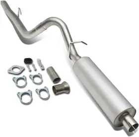 Ebc-jw86-28 Bezt 2.5 Inch Round Muffler Tip Race Catback Exhaust System For 86-00 Jeep Cherokee L4/l6