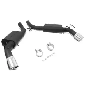 Spt-cat1175 Bezt For 10-15 Chevy Camaro 6.2l 4 Inch Od Dual Aluminized Steel Tip Axleback Exhaust