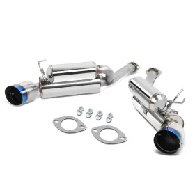 Spt-cat1247 Bezt Dual 4.5 Inch Muffler Burnt Tip Axle Back Exhaust For 03-09 Nissan 350z Z33/g35 V35