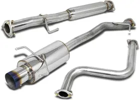 Sy-cbk-ha90-bt Bezt Stainless Steel Cat Back Exhaust System With 4 Inch Muffler Tip For 90-93 Honda Accord