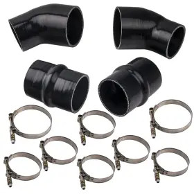 Bfo Sdqh90 Intercooler Boot Kit For Dodge Ram 5.9l Cummins Diesel Black 1994-2002
