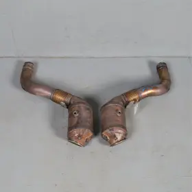 18327645441 Bmw 2013-2019 550i 650i 750i Exhaust Muffler Downpipe Pair 99k Miles Oem Used