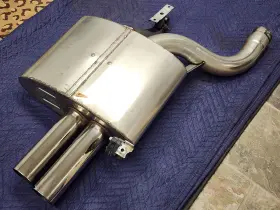 D660-0003 Bmw 04-05 E60 545i 545 V8 Dinan Free Flow Axle Back Muffler Performance Exhaust