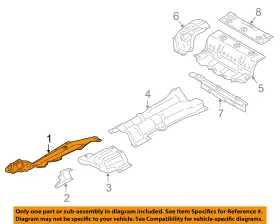 51487340211 Bmw Oem 17-18 540i Xdrive Heat Shields-exhaust-front Shield Left