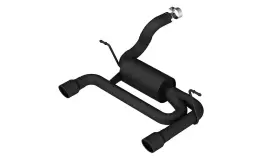 11956cb Borla S-type 2.75 Inch /2.5 Axle-back Exhaust For 18-24 Wrangler 2&4d 3.6l 4wd-black