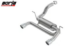 11964 Borla Atak Axle-back Exhaust With 3.5 Inch Polished Tips For 18-25 Jeep Wrangler 2.0l