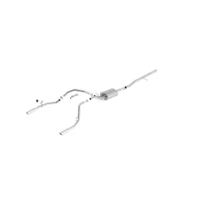 140536 Borla Truck Single Split Exhaust System For 14-19 Silverado 1500