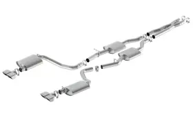 140627 Borla For 15-16 Dodge Challenger R/t 5.7l Dual Rectangle Angle Cut Split