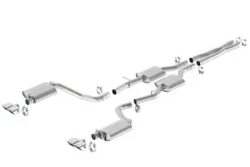140628 Borla For 15-16 Dodge Challenger R/t 5.7l Dual Rectangle Angle Cut Split