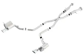 140633 Borla For 2015 Jeep Grand Cherokee Srt8 Atak Dual Round Rolled Exit Catback