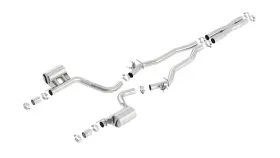 140648 Borla Atak Cat-back Exhaust System Fits 15-24 Dodge Challenger Hellcat Srt 6.2l
