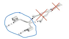 140640 Borla 140677 Dodge Challenger S-type Part# / - Rear Mufflers Only