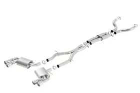 140688 Borla For Chevy 16-17 Camaro 6.2l Atak Catback With Dual Tips Npp Split