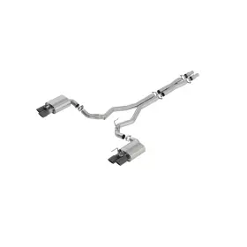 140743bc Borla Dual Round Angle Black Chrome Tips Exhaust System For Mustang Gt