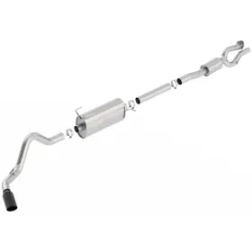 140798bc Borla S-type Cat Back Exhaust For 2017-2021 Ford F-250 F-350 6.2l V8