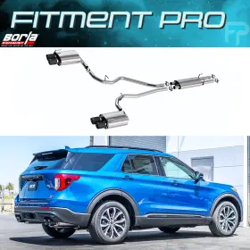 140820cf Borla S-type Exhaust With Cf Tips For 2020-2025 Ford Explorer St 3.0l V6